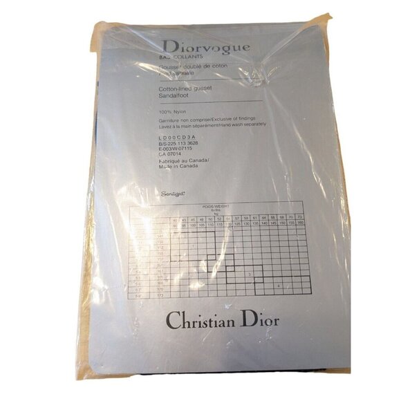 Vintage Christian Dior Pantyhose Ultra Sheer Black Orchid Size S Ankle Applique - Picture 5 of 5